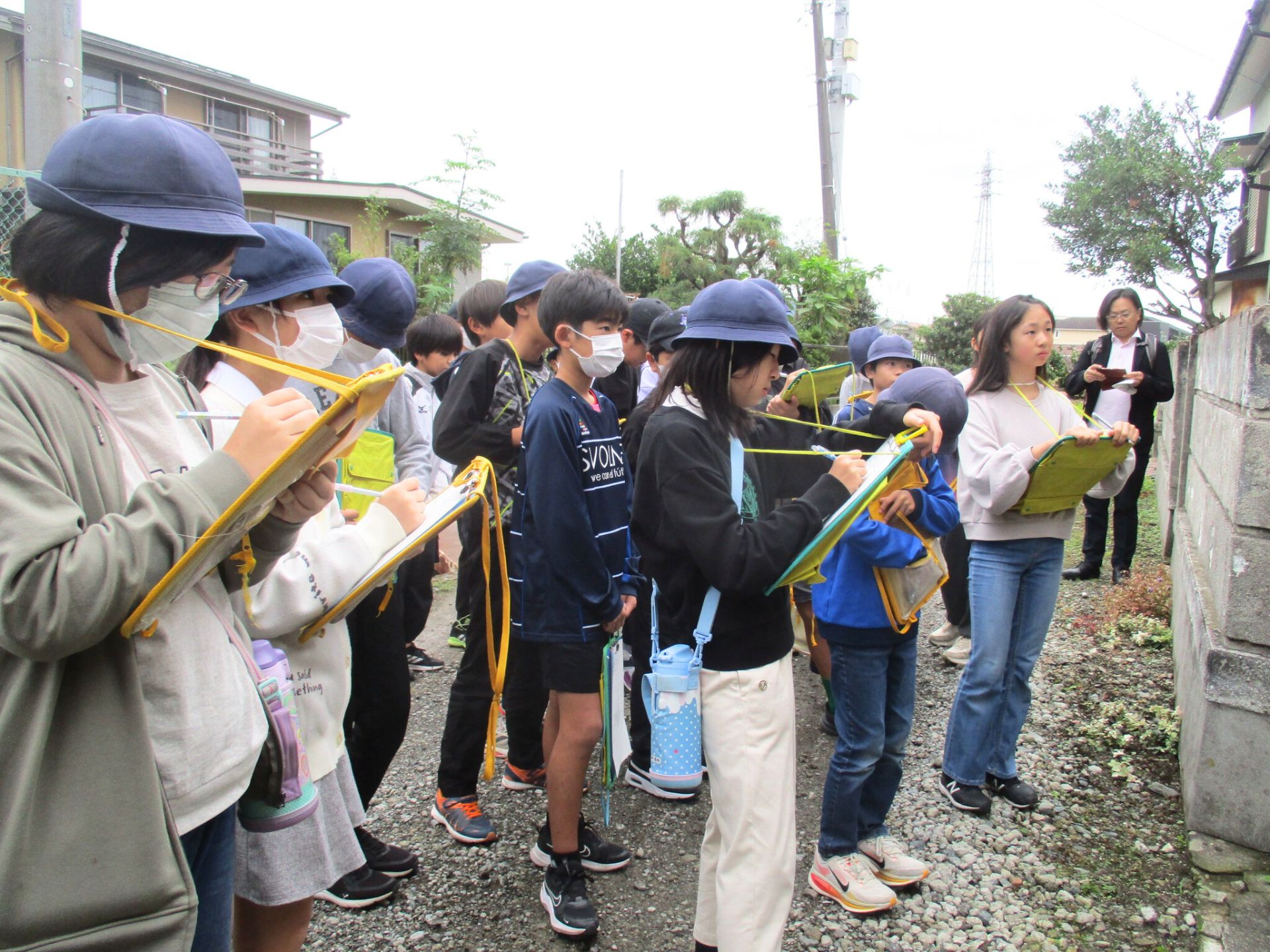 インタビュー中の写真